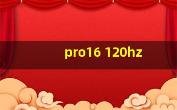 pro16 120hz